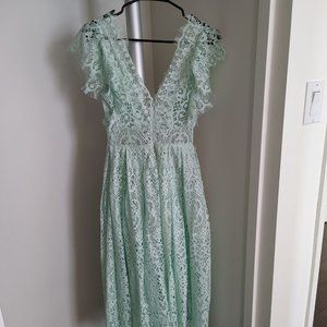 green ASOS dress size 2